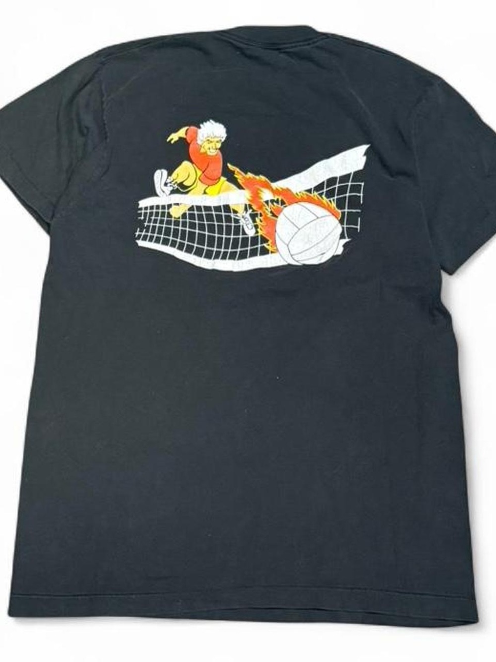 Vintage 90s Volleyball Single Stitch Black Graphic Tee